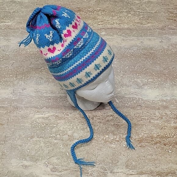 STOWE WOOLENS HANDCRAFTED IN VT WOMENS WINTER WOOL SHERPA W/BRAIDS OSFM - Picture 1 of 8